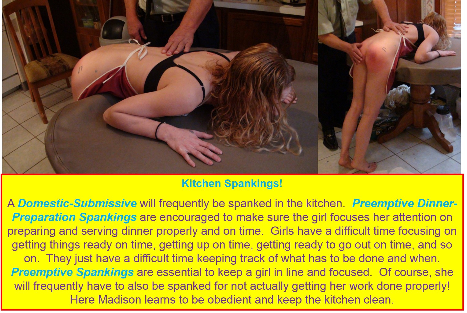 Kitchen spanking
