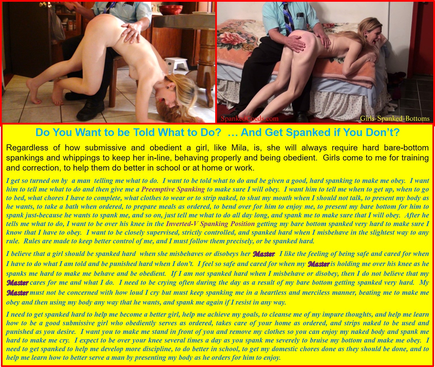 Domestic-Submissives and Domestic-Slavegirls Girls-Spanked-Bottoms Page 6 pic